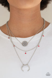 pink,short necklace,Lunar Lotus Pink Necklace