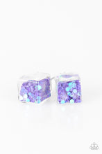 Load image into Gallery viewer, Glitter Cube Starlet Shimmer Earrings Paparazzi Accessories
