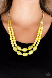 short necklace,yellow,Sundae Shoppe - Yellow Necklace