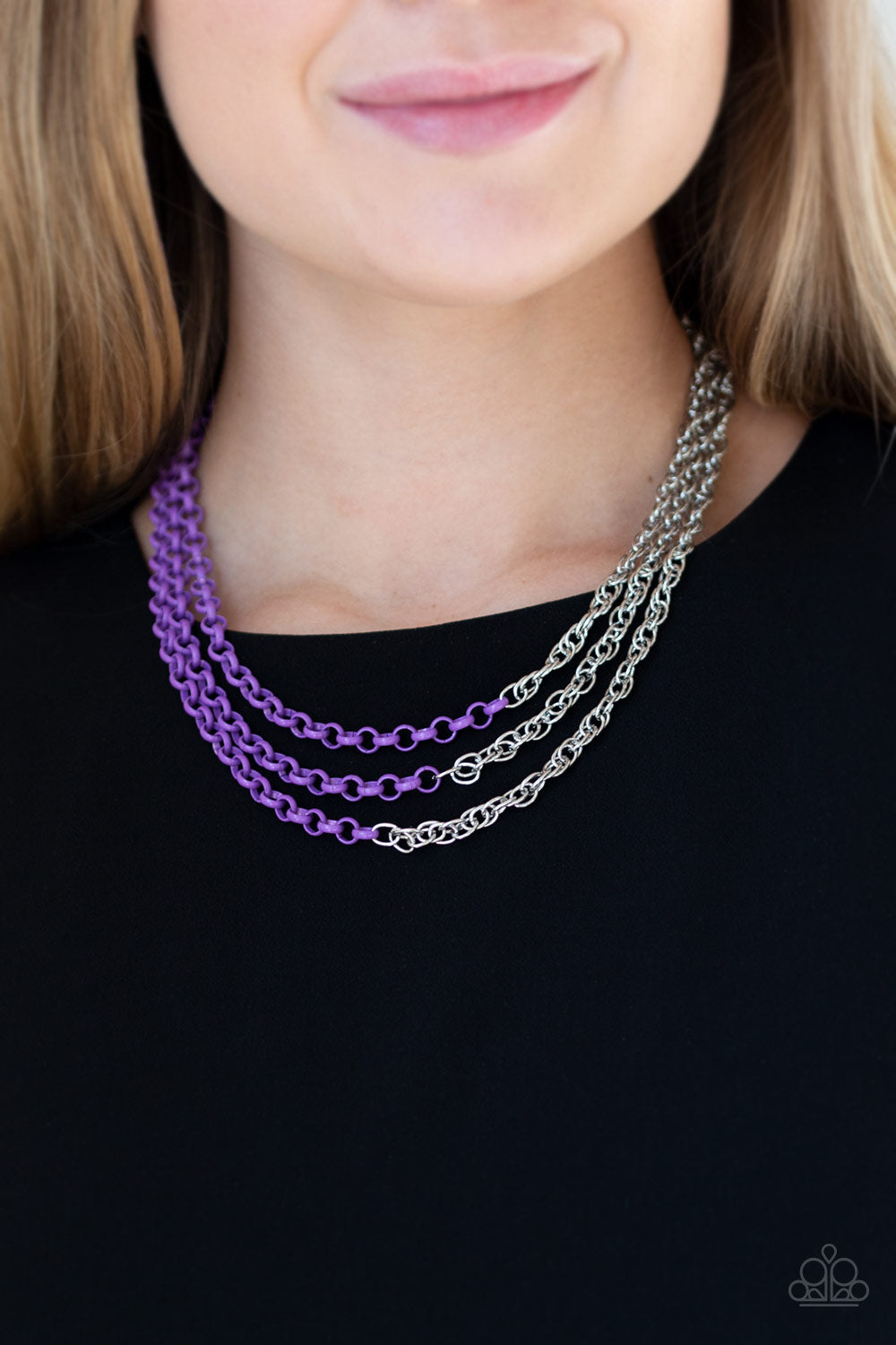Turn Up The Volume Purple Necklace Paparazzi Accessories