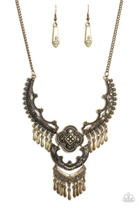 brass,tribal,Rogue Vogue Brass Necklace