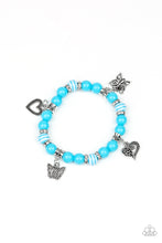 Load image into Gallery viewer, Starlet Shimmer Butterfly &amp; Heart Charms Bracelet Paparazzi Accessories