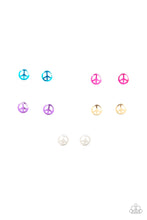 Load image into Gallery viewer, Peace Sign Starlet Shimmer Earrings Paparazzi Accessories