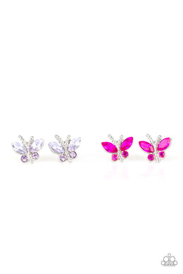 Rhinestone Butterfly Starlet Shimmer Earrings Paparazzi Accessories