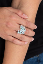 Load image into Gallery viewer, Flutter Flair Blue Moonstone Ring Paparazzi Accessories