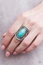 Load image into Gallery viewer, Ground Ruler Blue Stone Ring Paparazzi Accessories