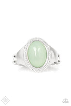 Load image into Gallery viewer, Mystically Malibu Green Ring Paparazzi Accessories