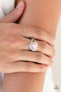 Hearts,Moonstone,Silver,stretchy,Love Is In The Air Pink Moonstone Ring