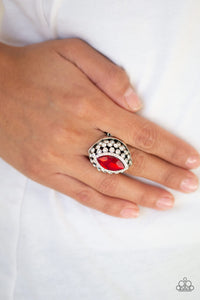 red,rhinestones,Wide Back,Royal Radiance Red Ring