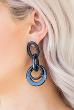 Load image into Gallery viewer, Havana Haute Spot Blue Acrylic Earring Paparazzi Accessories