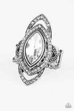 Load image into Gallery viewer, Hot Off The Empress White rhinestone Ring Paparazzi Accessories