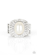 Load image into Gallery viewer, Glittering Go-Getter White Ring Paparazzi Accessories