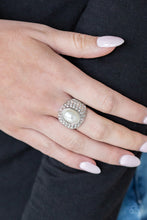Load image into Gallery viewer, Glittering Go-Getter White Ring Paparazzi Accessories
