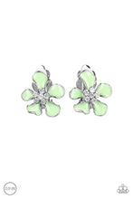 Load image into Gallery viewer, Island Iris Green Clip-On Earring Paparazzi Accessories