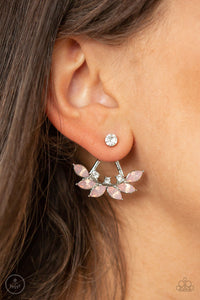 pink,post,rhinestones,Forest Formal Pink Jacket Earring