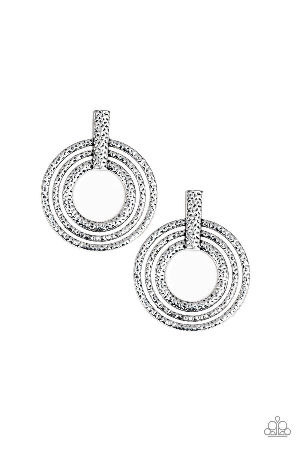 Ever Elliptical Silver Earrings Paparazzi Accessories