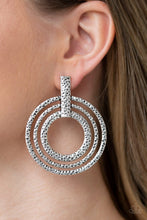 Load image into Gallery viewer, Ever Elliptical Silver Earrings Paparazzi Accessories
