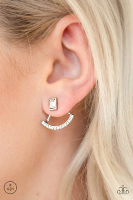 Delicate Arches - White Earrings Paparazzi Accessories