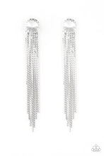 Load image into Gallery viewer, Level Up White Rhinestone Earring Paparazzi Accessories