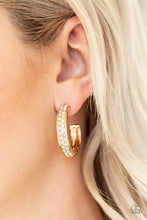 Load image into Gallery viewer, Cash Flow - Gold Hoop Earrings Paparazzi Accessories