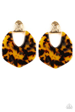 Load image into Gallery viewer, My Animal Spirit Gold Acrylic Earrings Paparazzi Accessories