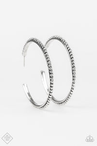 post,silver,Totally on Trend Silver Hoop Earring