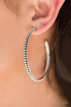 Load image into Gallery viewer, Totally on Trend Silver Hoop Earring Paparazzi Accessories
