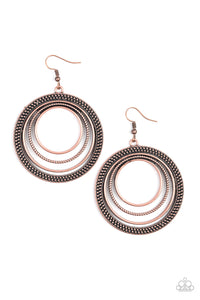Totally Textured Copper Earring
