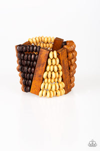 stretchy,wooden,Haute in Hispaniola Wooden Bracelet