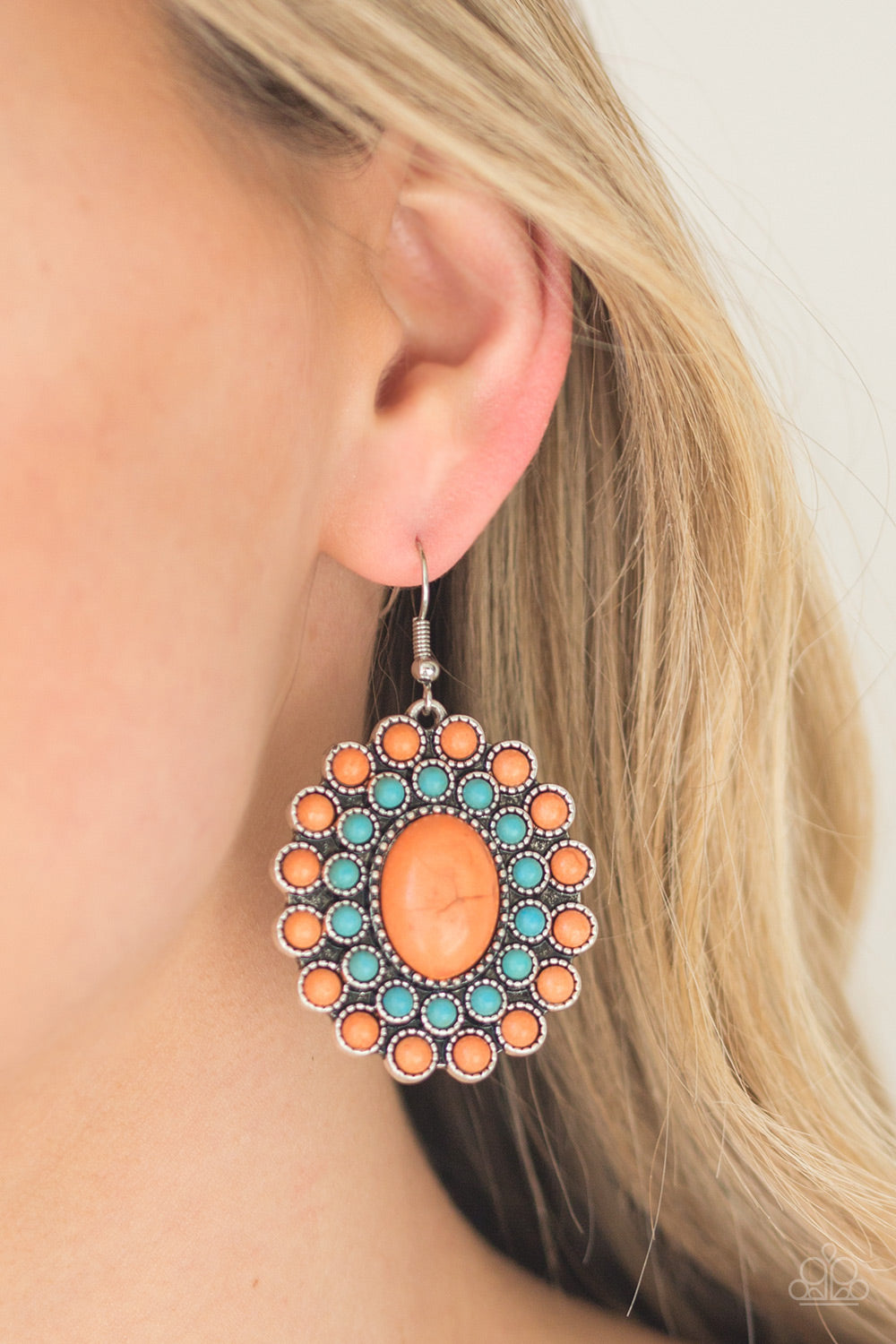Stone Solstice Orange Earring Paparazzi Accessories