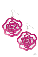 Load image into Gallery viewer, Island Rose Pink Wooden Earring Paparazzi Accessories