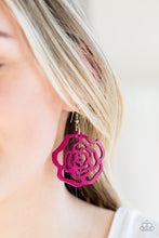 Load image into Gallery viewer, Island Rose Pink Wooden Earring Paparazzi Accessories