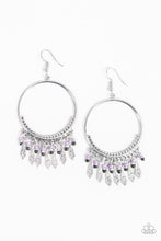 Load image into Gallery viewer, Floral Serenity Purple Earrings Paparazzi Accessories