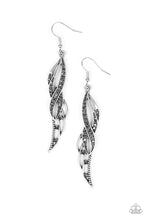 Load image into Gallery viewer, Let Down Your Wings Silver Earrings Paparazzi Accessories