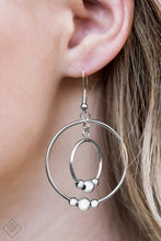 Load image into Gallery viewer, Center of Attraction Silver Earring Paparazzi Accessories