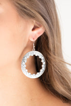Load image into Gallery viewer, Gala Glitter White Earring Paparazzi Accessories