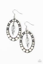 Load image into Gallery viewer, Put up a Flight White Earring Paparazzi Accessories