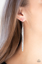 Load image into Gallery viewer, Award Show Attitude White Earring Paparazzi Accessories