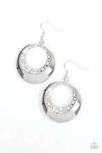 Load image into Gallery viewer, Ringed In Refinement White Earrings Paparazzi Accessories