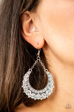 Load image into Gallery viewer, Once In a Showtime White Earrings Paparazzi Accessories