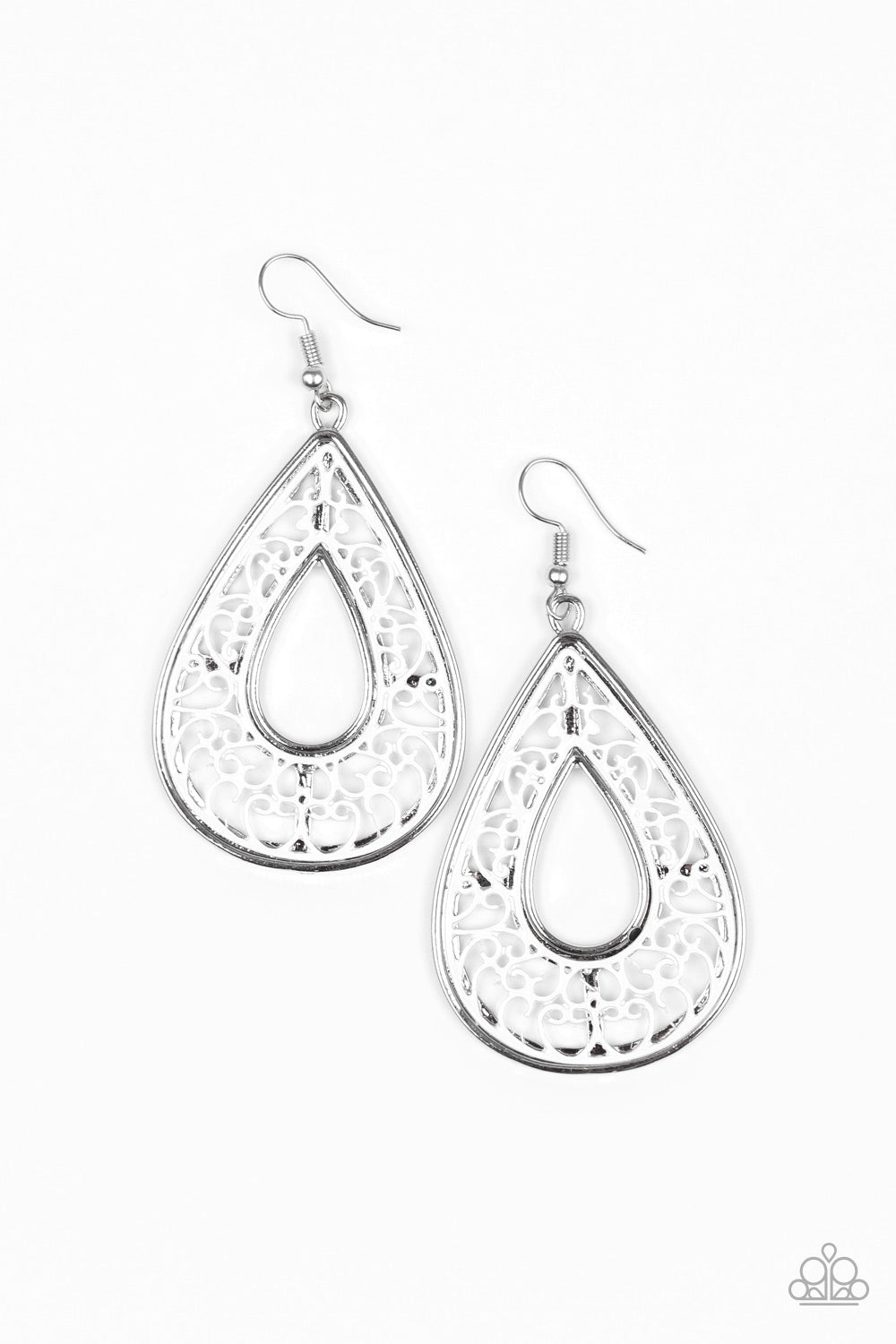 Drop Anchor White Earring Paparazzi Accessories