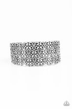 Load image into Gallery viewer, Eat Your Heart Out Silver Cuff Bracelet Paparazzi Accessories