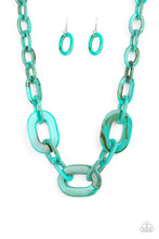 Load image into Gallery viewer, All In-VINCIBLE - Blue Acrylic Necklace Paparazzi Accessories