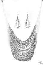 Load image into Gallery viewer, Catwalk Queen Silver Seed Bead Necklace Paparazzi Accessories