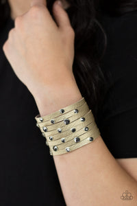 hematite,leather,rhinestones,snap,wrap,Go-Getter Glamorous Multi Leather Wrap Bracelet