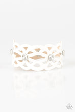 Load image into Gallery viewer, Runaway Radiance White Bracelet Paparazzi Accessories