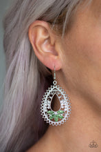 Load image into Gallery viewer, Instant Reflect Green Earring Paparazzi Accessories