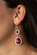 Load image into Gallery viewer, Let It BEDAZZLE Red Rhinestone Earring Paparazzi Accessories