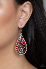 Load image into Gallery viewer, Call Me Ms. Universe Red Rhinestone Earring Paparazzi Accessories