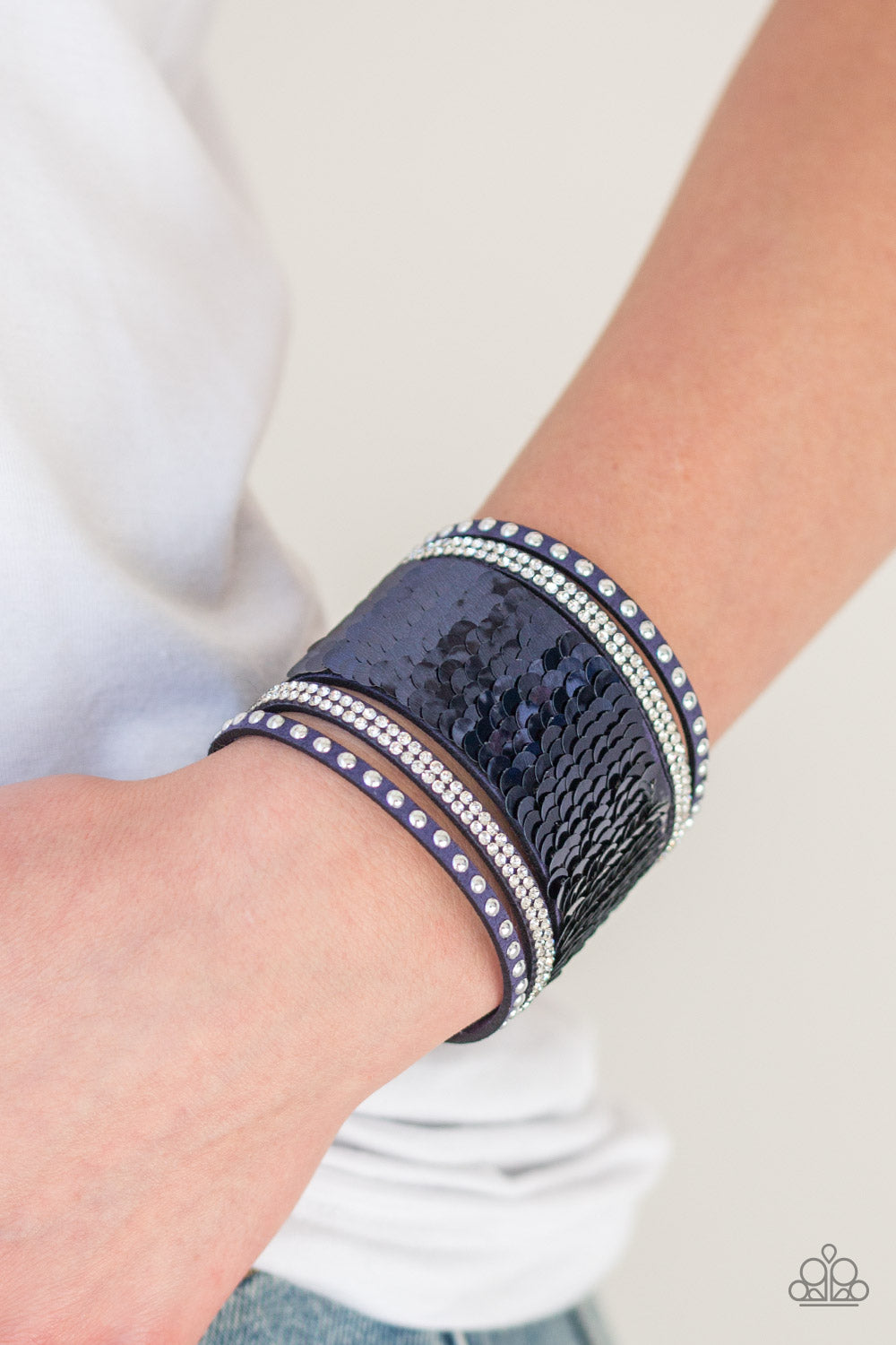 MERMAIDS Have More Fun Blue Wrap Bracelet Paparazzi Accessories